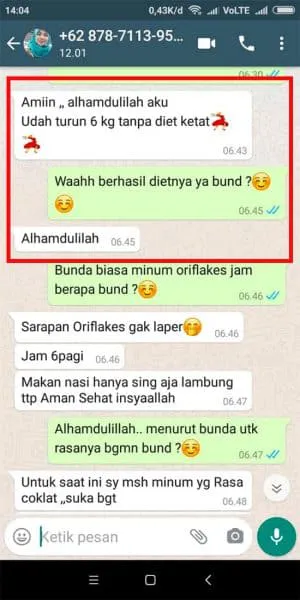 Testimoni pengguna Oriflakes